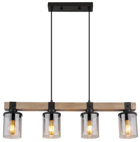 Brilagi - Kábeles függőlámpa VISTA 4xE27/60W/230V tölgy