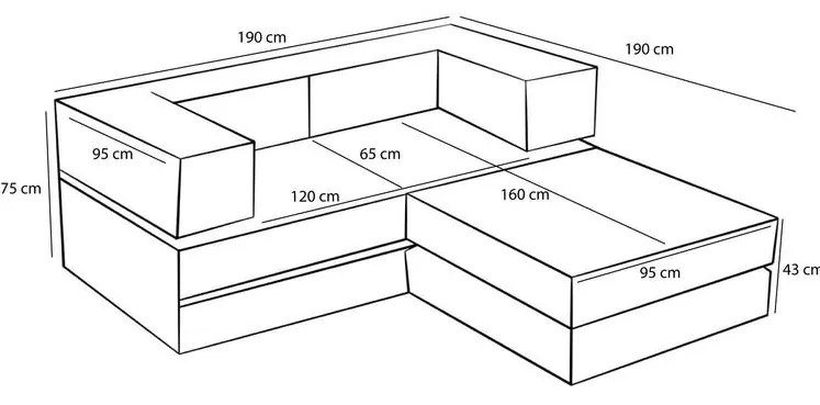 Sarokkanapé Comfort Mini - Krém