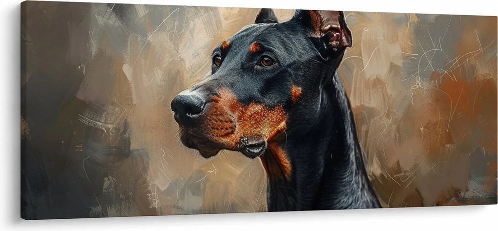 Kép - Dobrman portréja (120x50 cm)