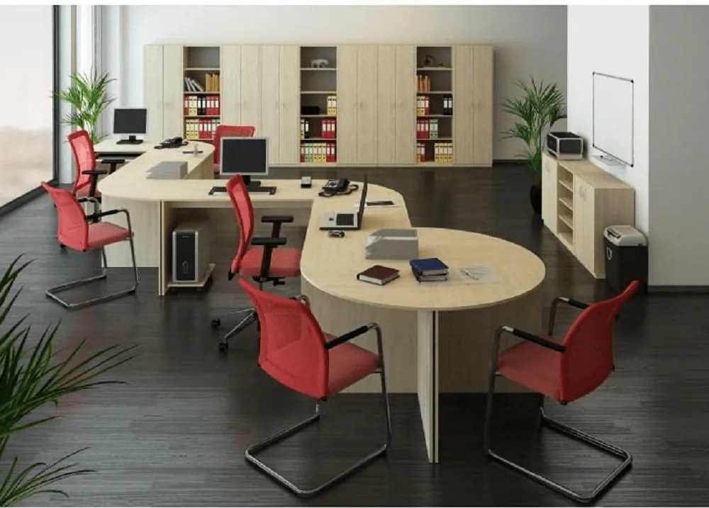 Tárgylóasztal ívvel 150, tölgy sonoma, TEMPO ASISTENT NEW 022