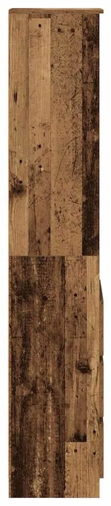 antik fa színű szerelt fa magasszekrény 37,5x35x180 cm