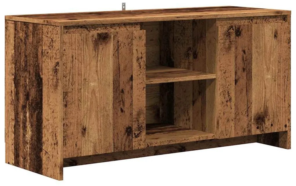 antik fa színű szerelt fa TV-szekrény 102 x 37,5 x 52,5 cm