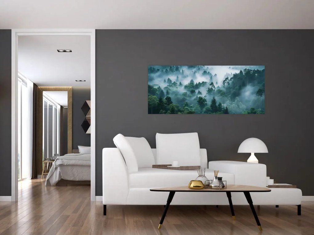 Kép - Erdő ködben (120x50 cm)