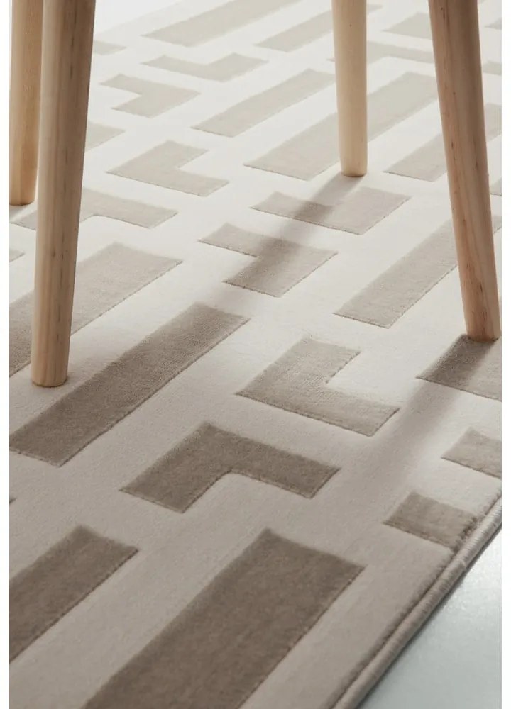 Szürke-krémszínű futószőnyeg 80x240 cm Perles Onyx – Elle Decoration