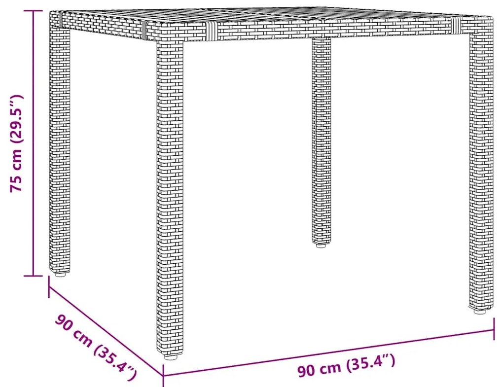 vidaXL 3 részes szürke polyrattan kerti bisztrógarnitúra párnákkal