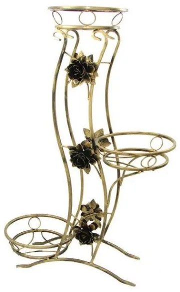 Virágállvány 100x70 cm arany