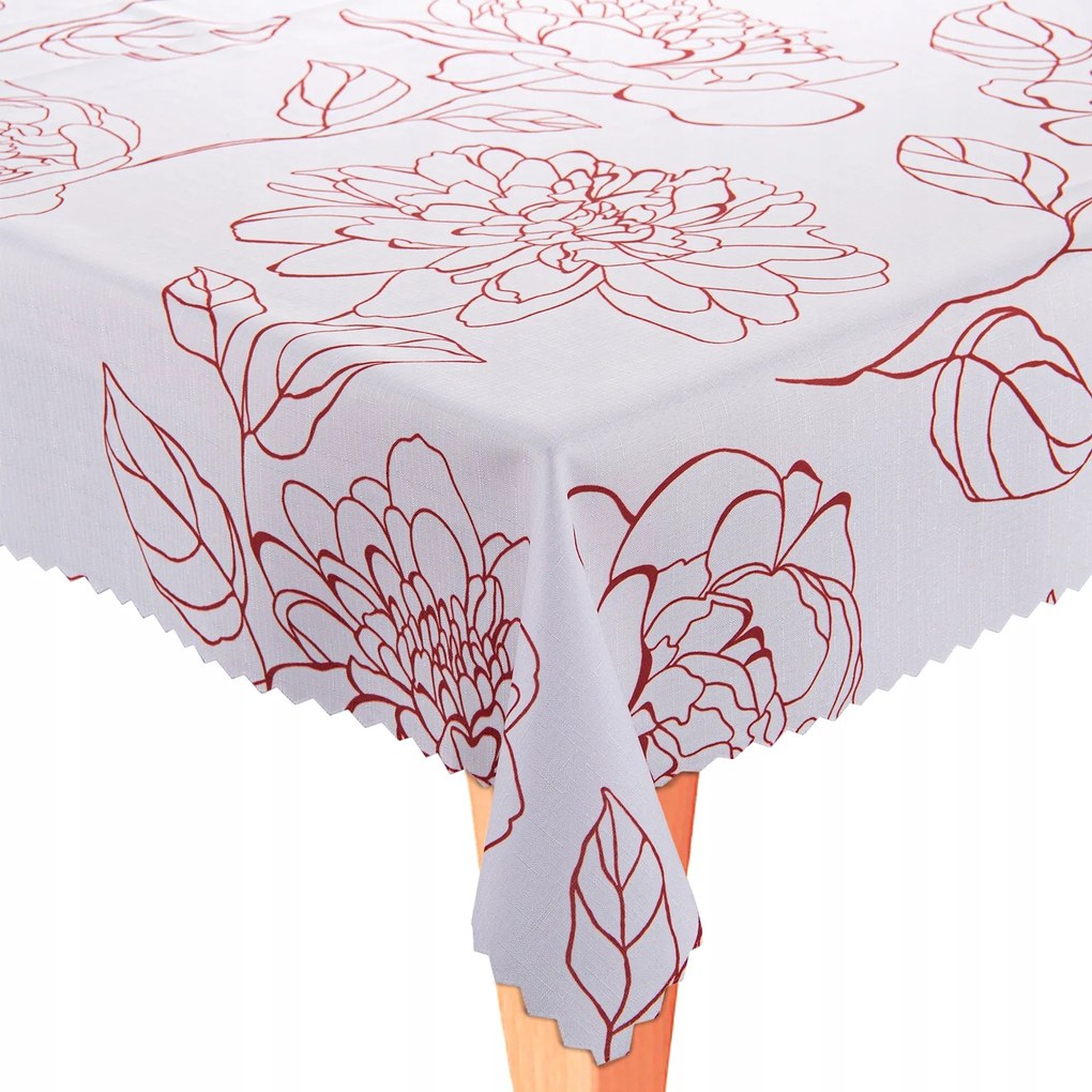 Abrosz foltálló egész évben 110x160 Piros virág Nr33