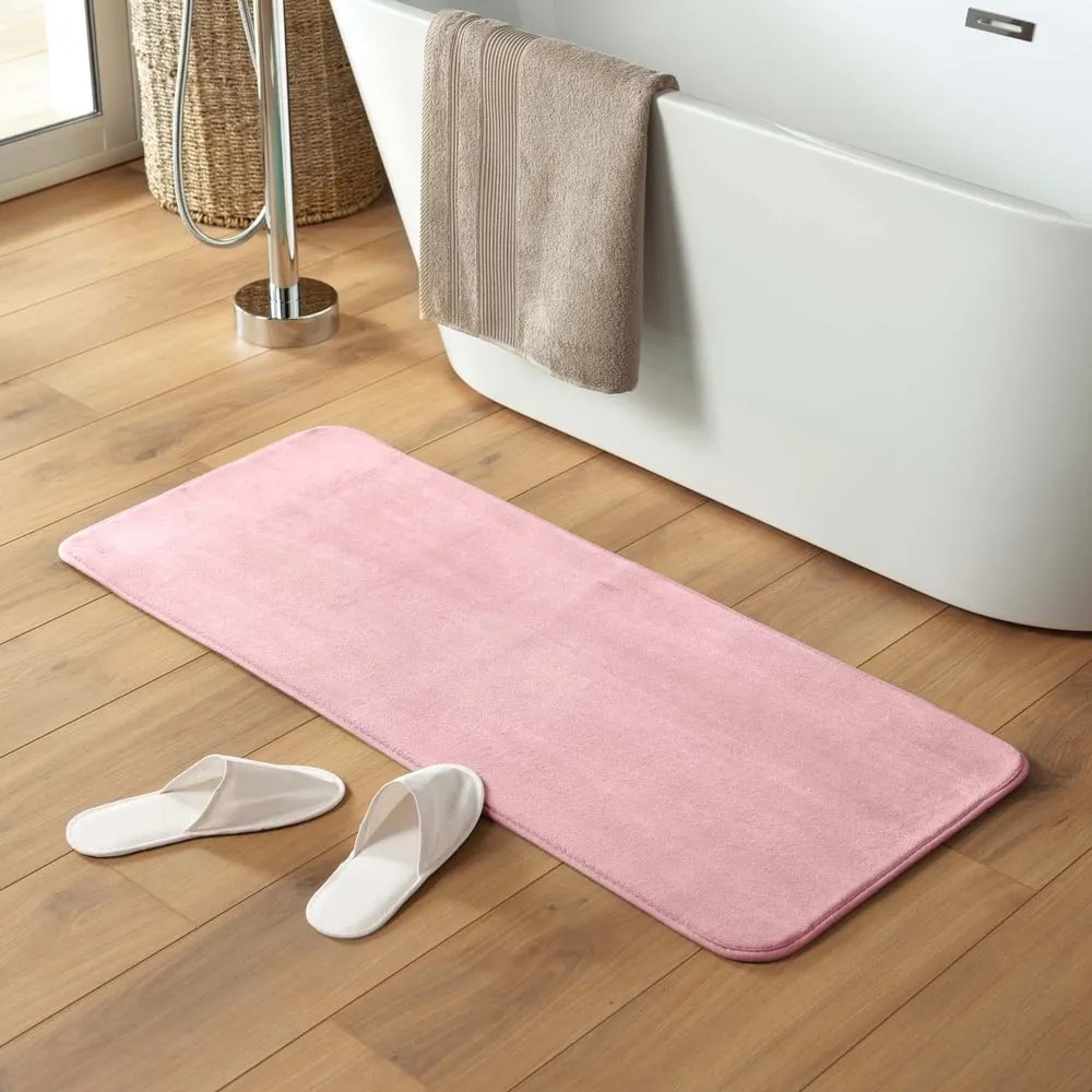 Rózsaszín fürdőszobai kilépő 50x120 cm Vitamine – douceur d'intérieur