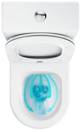 Ravak X01872 - perem nélküli kombi WC lágy záródású ülőkével ELEGANT kerámia/fehér