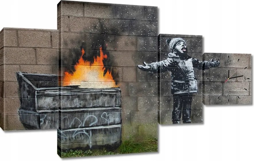 Falióra 130x80 Banksy Szmog Hó