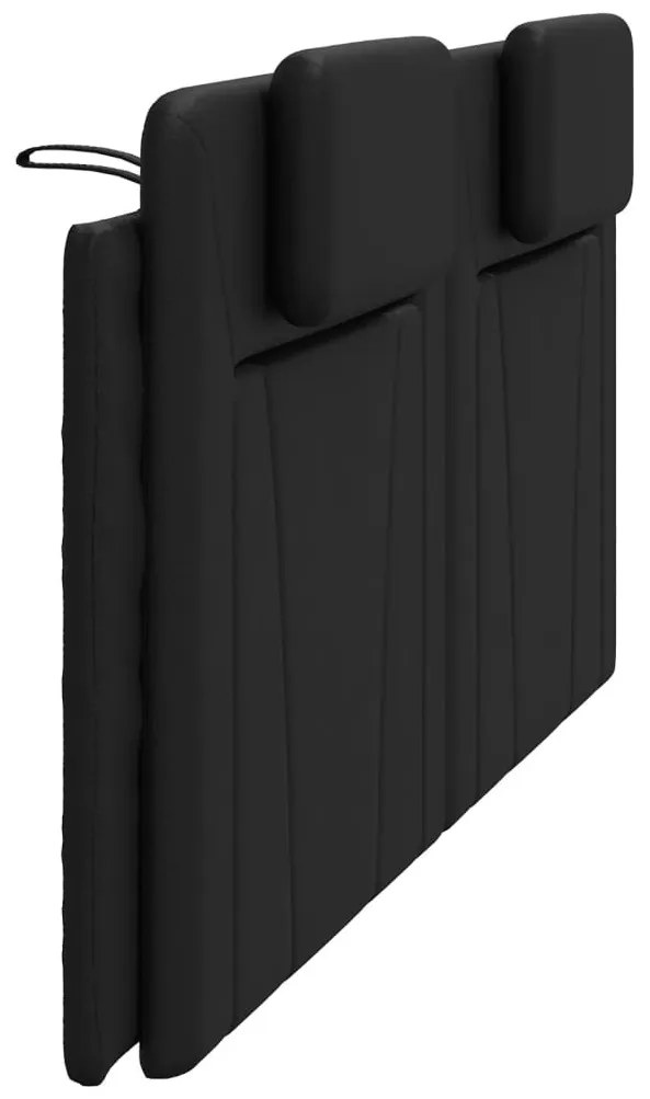 fekete műbőr fejtámla párna Viana 200 cm