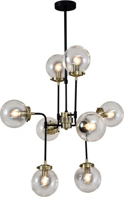 ITALUX V1009-8 ODELIA Glamour Csillár Barna, Fekete E14 IP20