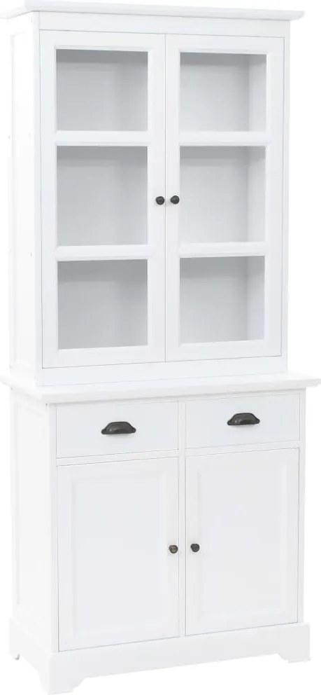 vidaXL 4 ajtós MDF és fenyő kredenc 80 x 40 x 180 cm