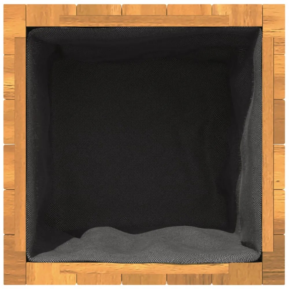 tömör akácfa kerti virágtartó 35 x 35 x 35 cm