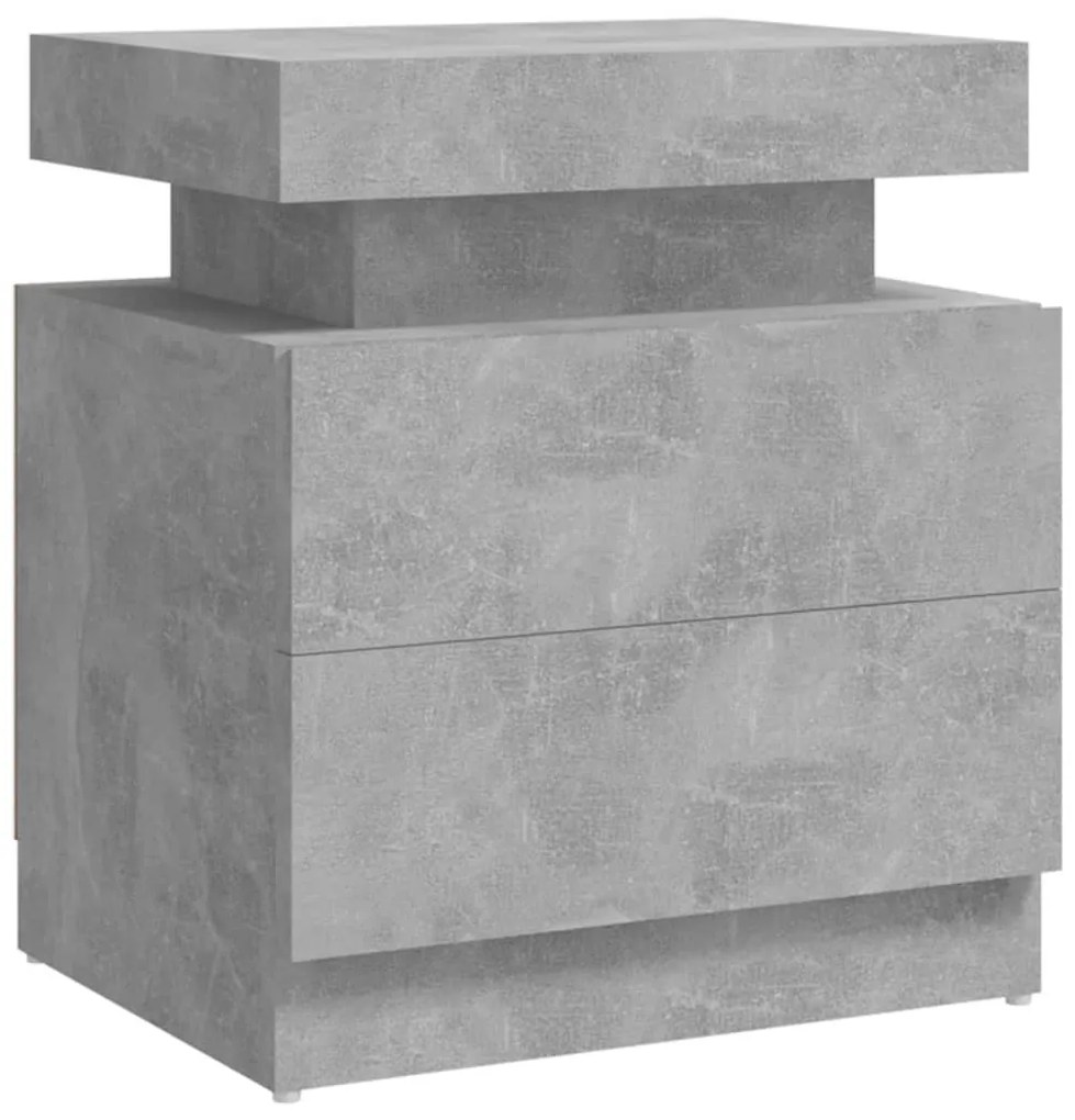 Betonszürke szerelt fa éjjeliszekrény 45 x 35 x 52 cm