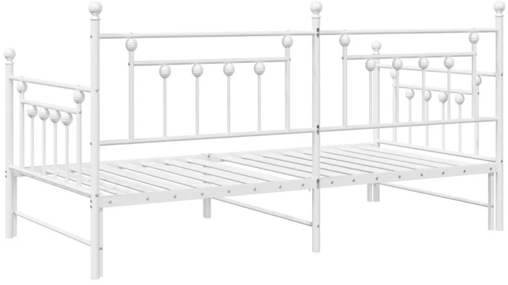 Daybed keret trundle-lal Fehér 100x190 cm Acél
