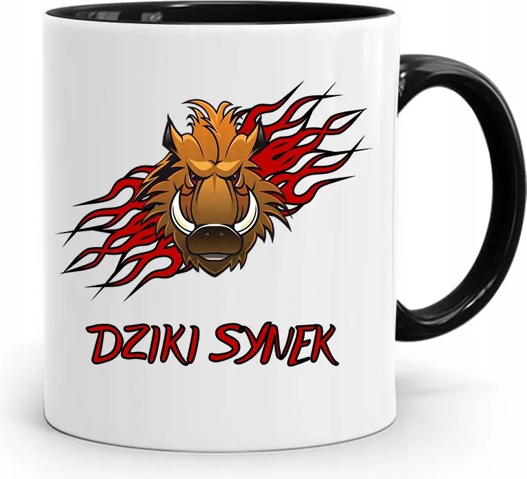 Bögre Fekete Ajándék Gyermek Fiának Vad Edző nyomott mintával