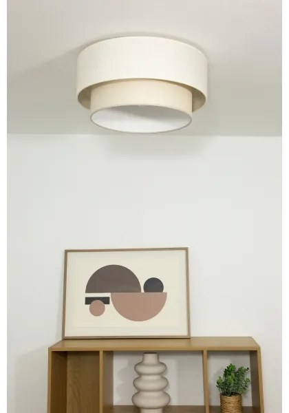 Mennyezeti lámpatest NATIA 1xE27/60W/230V átm. 45 cm krémszínű