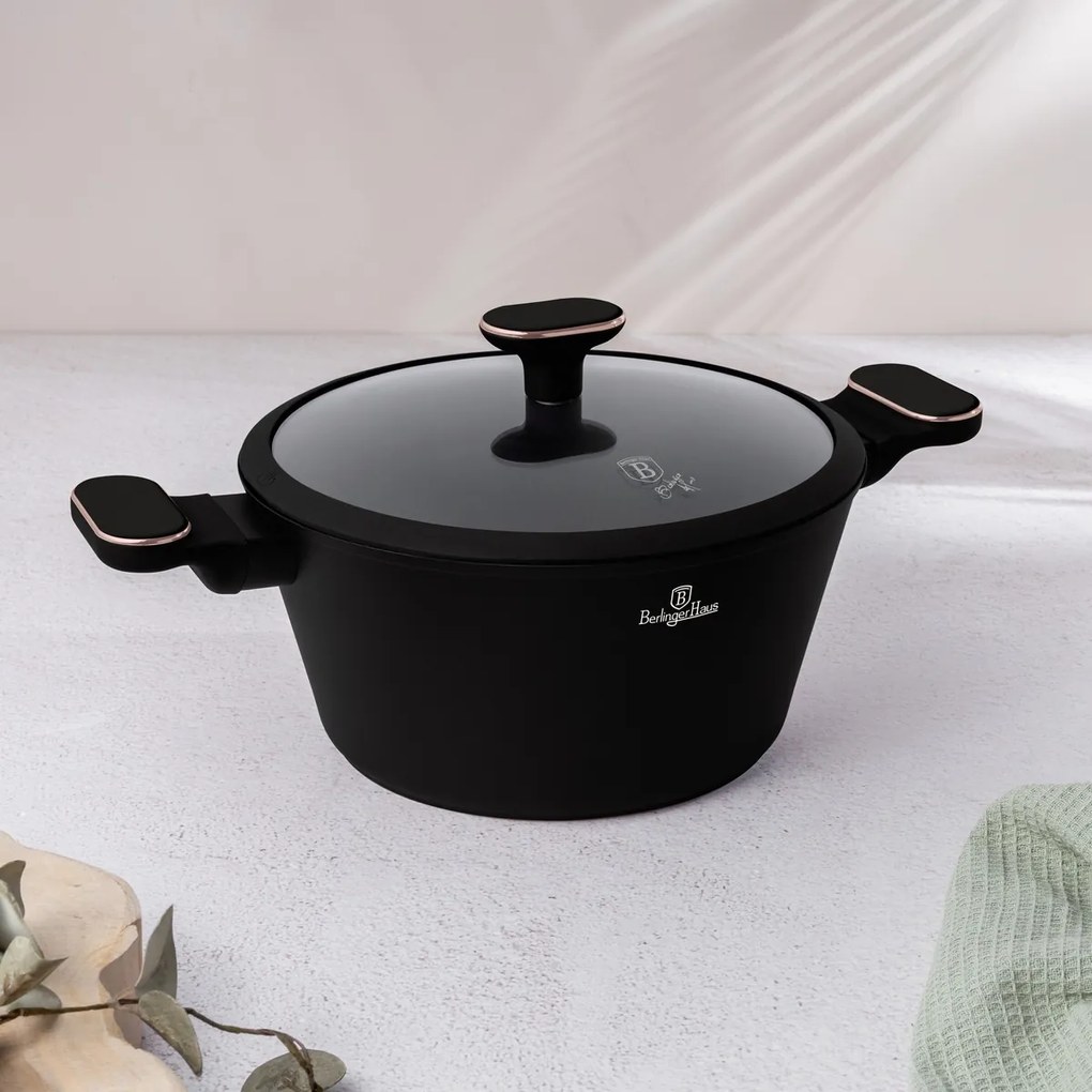 BerlingerHaus Black Rose titánbevonatú edénykészlet, 10 darabos
