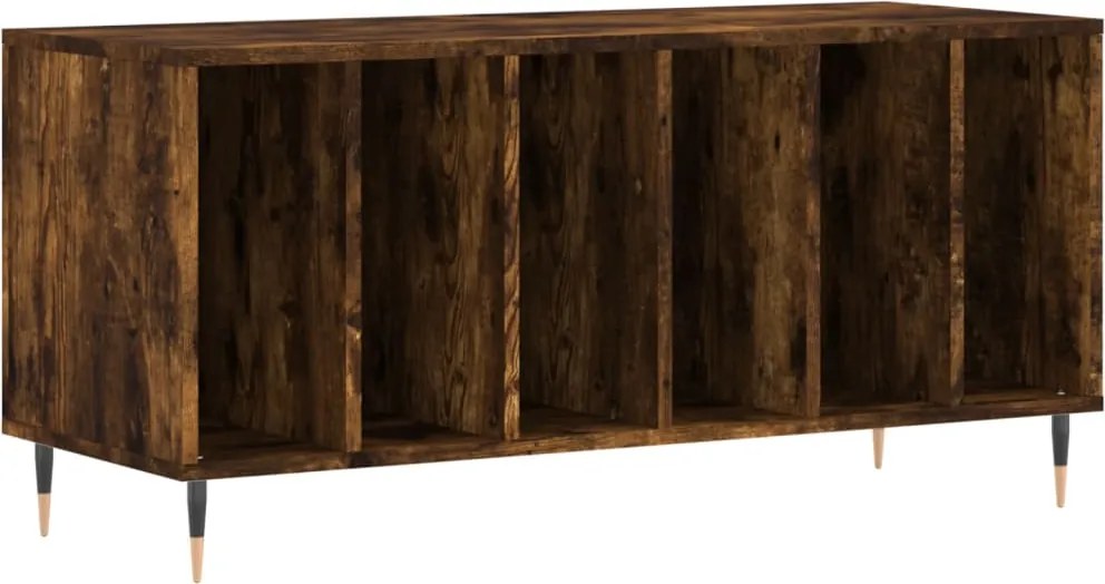 vidaXL füstös tölgy színű szerelt fa hanglemezszekrény 100x38x48 cm