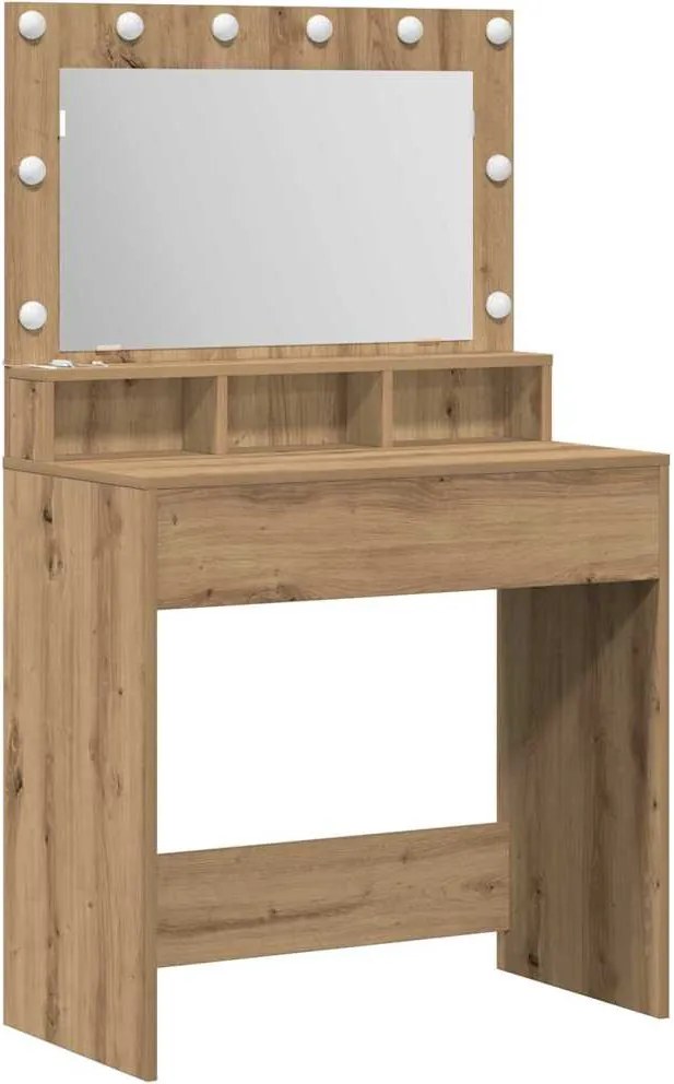 vidaXL Öltözködőasztal Artisan tölgy 75,5 x 41 x 135 cm Faanyag