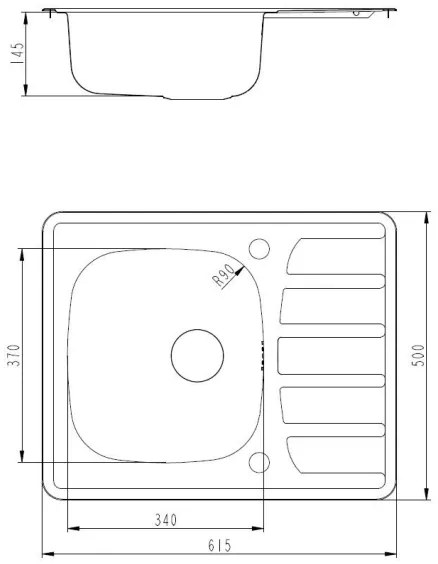 ALVEUS SETA265 - Konyhai mosogató ZOOM+mosogató csaptelep RIVIERA 14,8 cm szatén/króm
