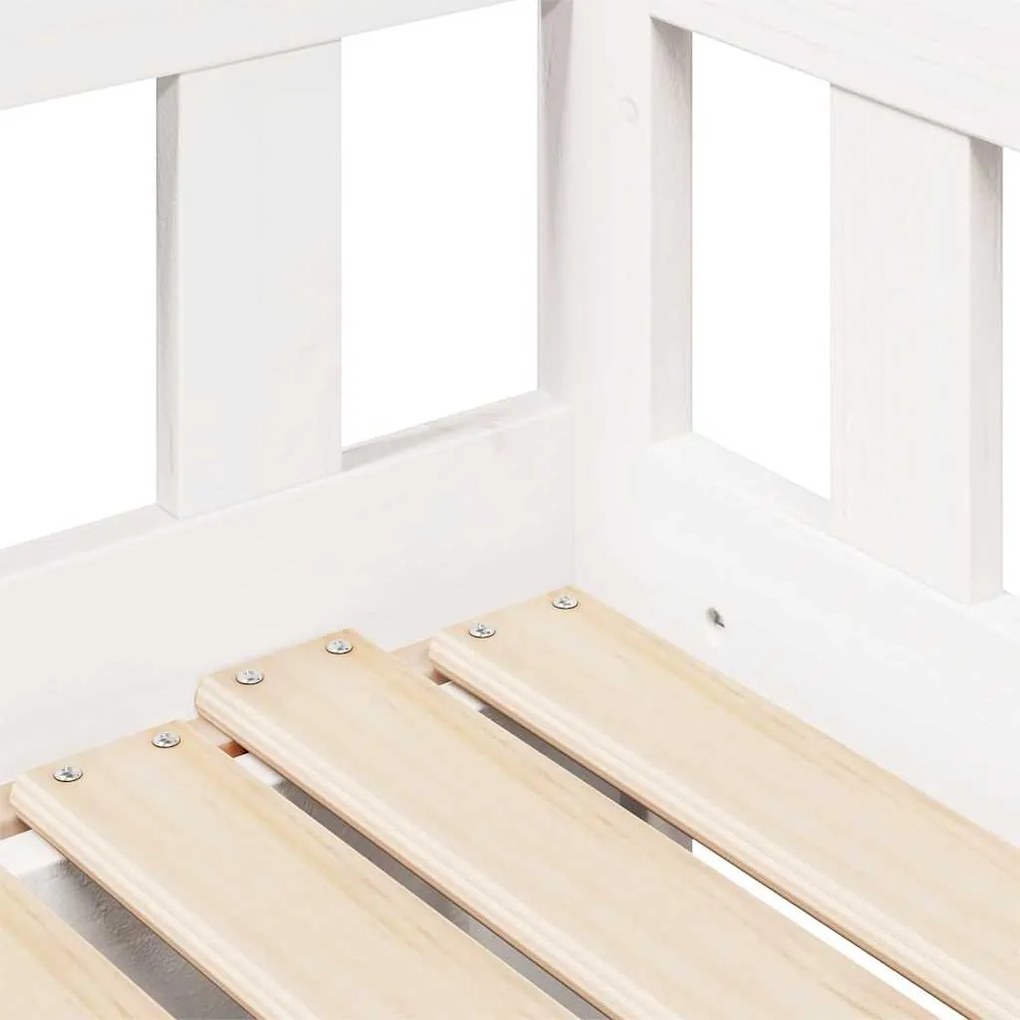 fehér kihúzható heverő fiókokkal matrac nélkül 90 x 200 cm