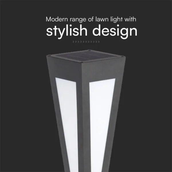 LED Napelemes lámpa LED/2W/3,7V IP65 3000K fekete