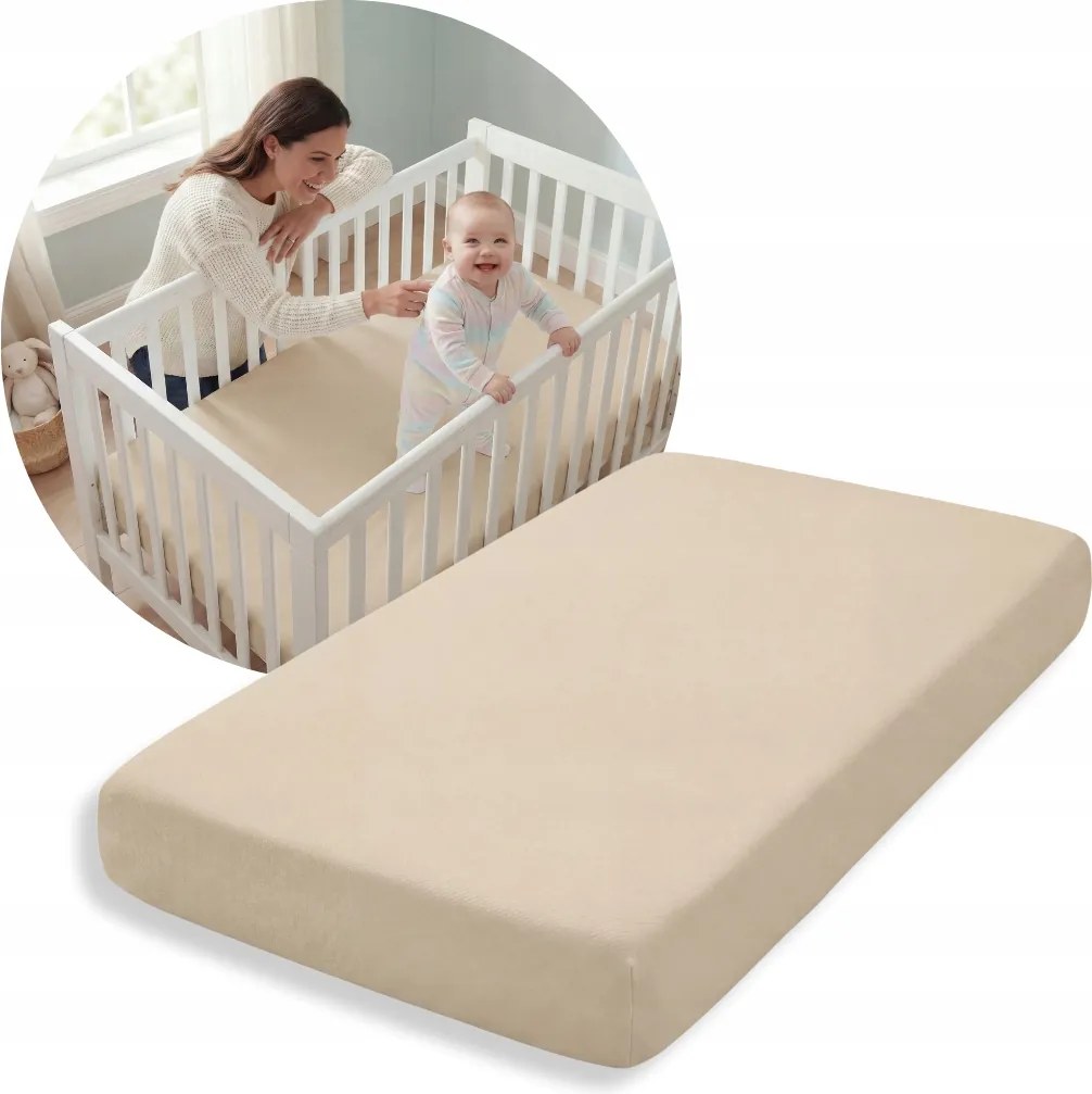 Gumis lepedő120x60 Kasmír Jersey 60x120 Matrac Lengyel Termék