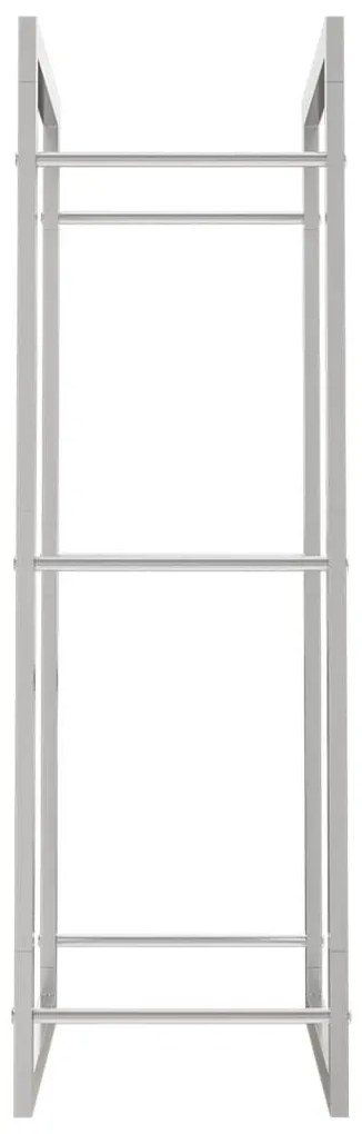 rozsdamentes acél tűzifatároló 50x28x94 cm