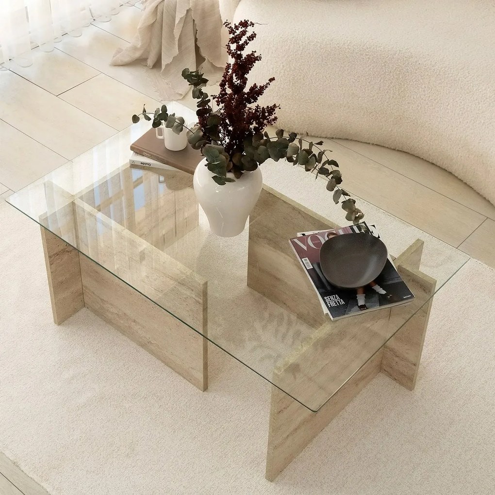 New Escape Travertine konferenciaasztal