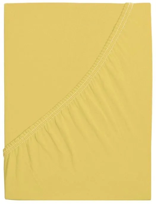Jersey lepedő ALVORA 90x200 cm világossárga