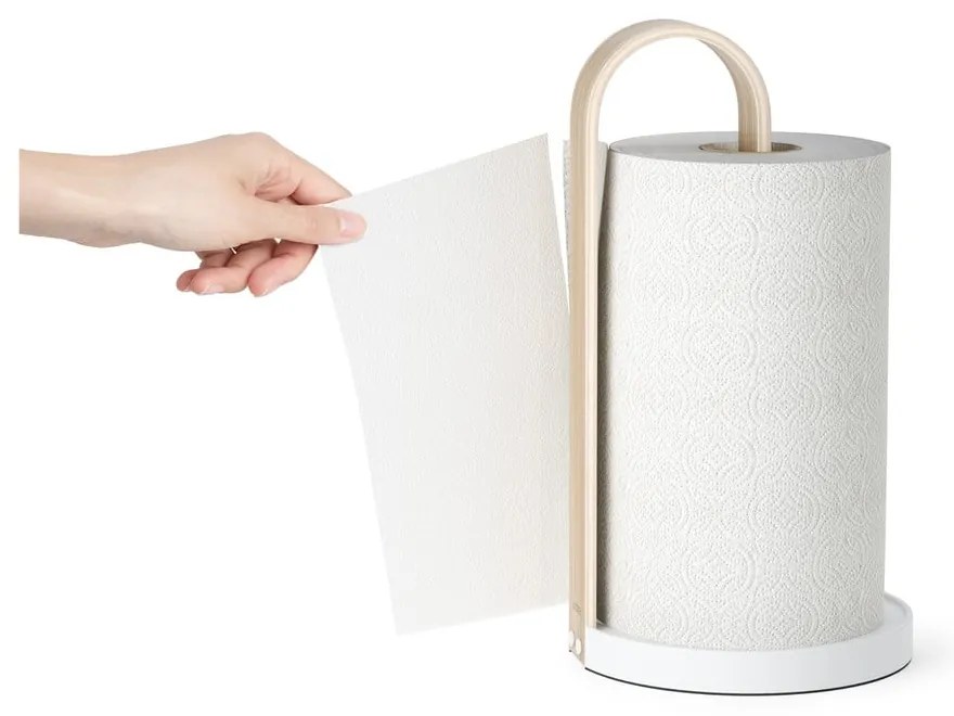 Fehér fa papírtörlő tartó ø 17 cm Bellwood – Umbra