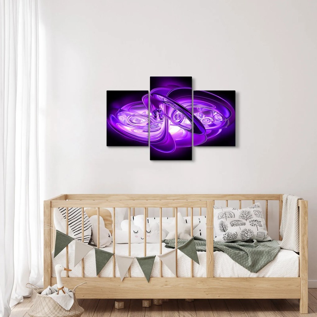 Lila fraktálos kép (90x60 cm)
