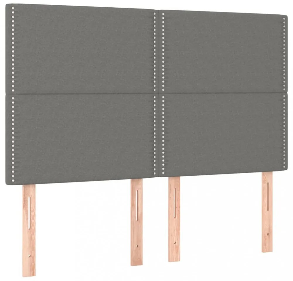 4 db sötétszürke szövet fejtámla 72 x 5 x 78/88 cm