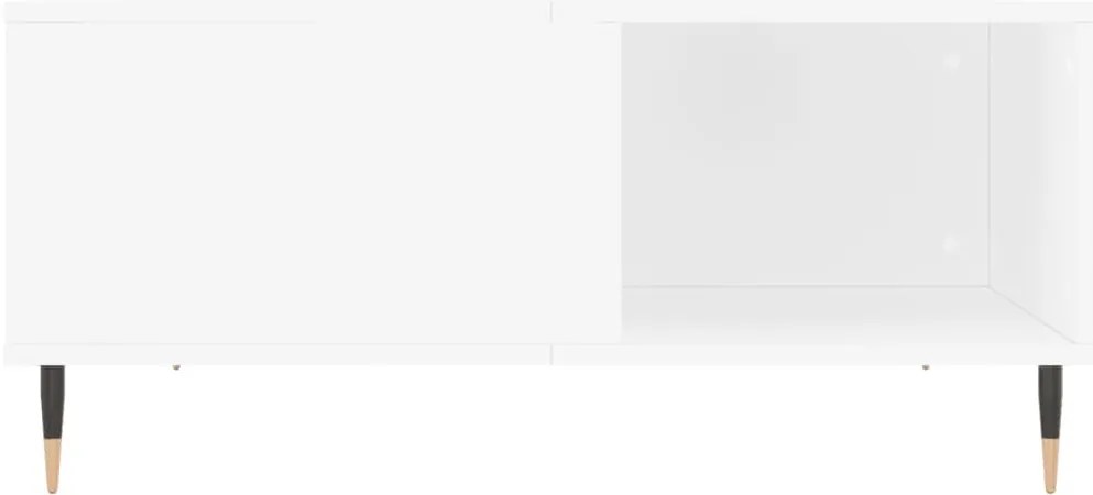 Fehér szerelt fa dohányzóasztal 80x80x36,5 cm