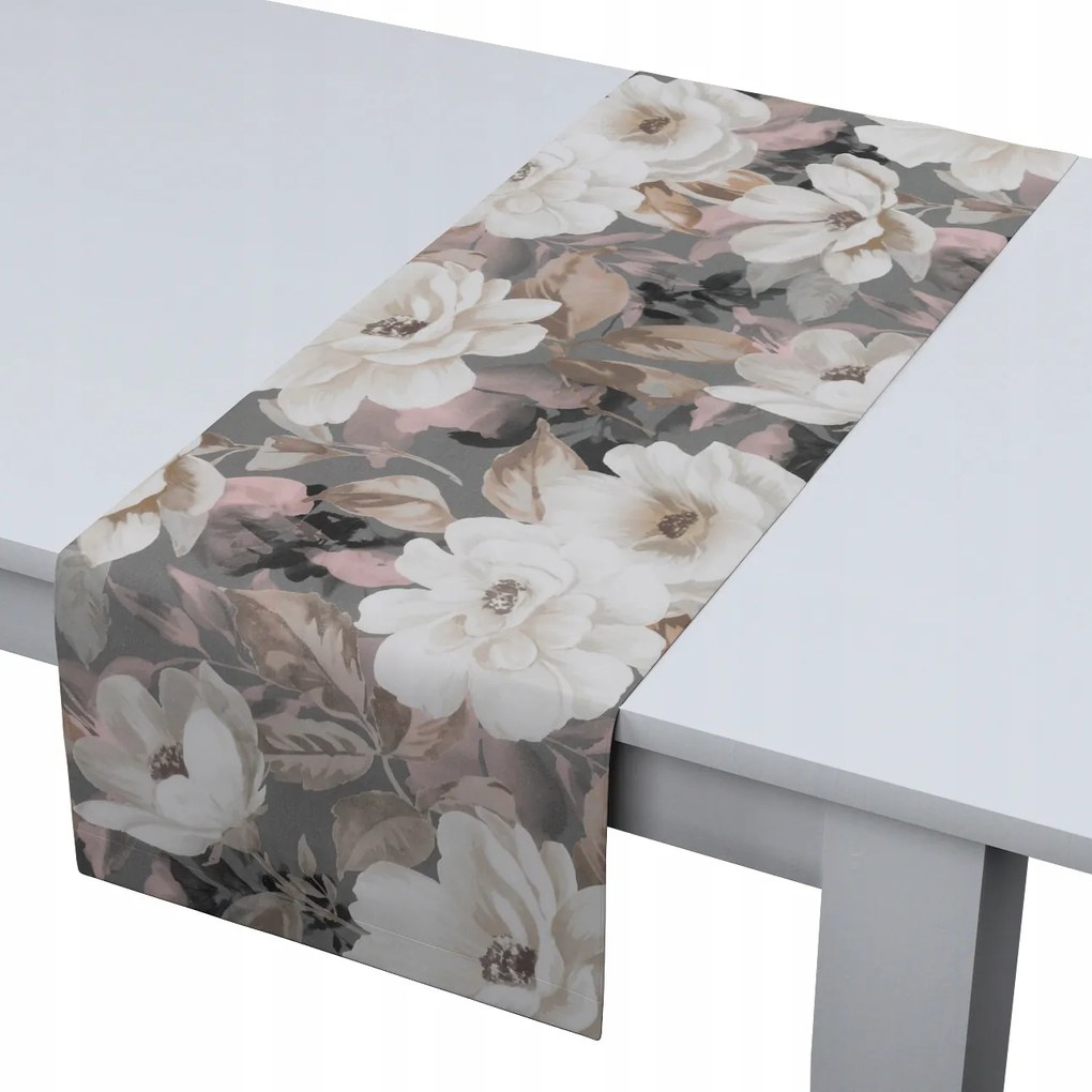 Dekoria Virágmintás futófelület szürke alapon 40x130