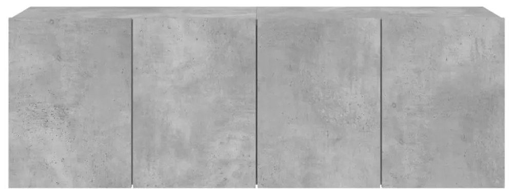 2 db betonszürke falra szerelhető TV-szekrény 60 x 30 x 41 cm