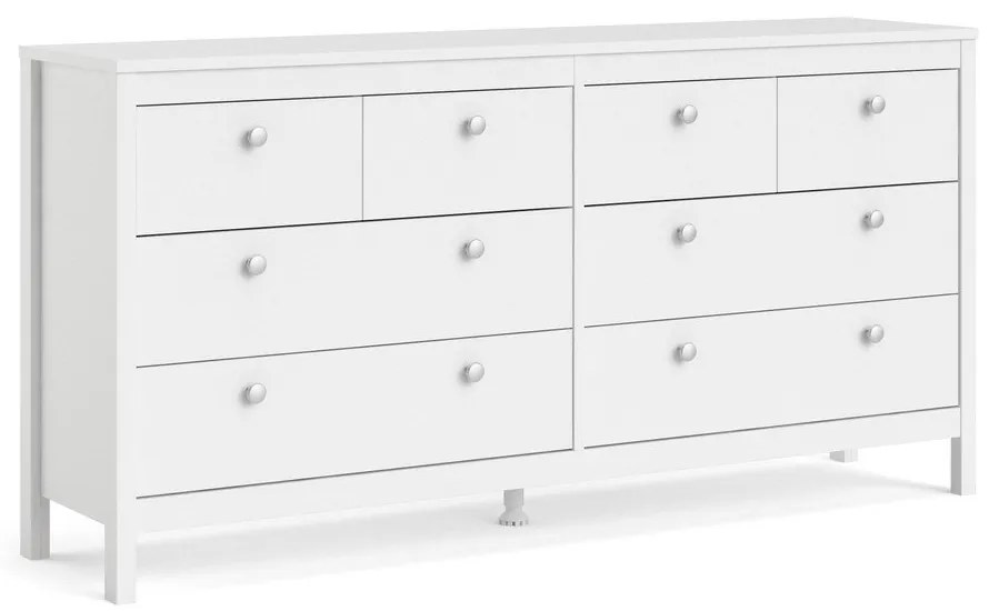 Fehér alacsony komód 159x80 cm Madrid – Tvilum