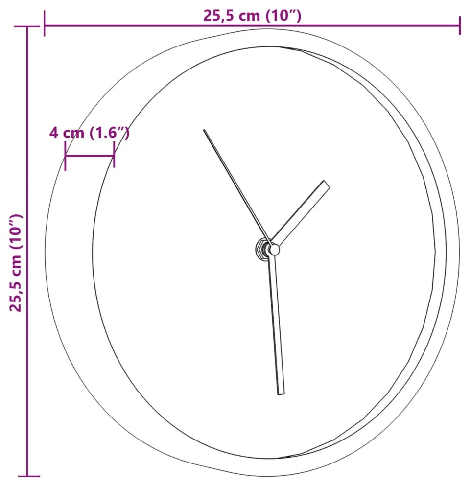 kék polisztirol és üveg fa falióra Ø35 cm