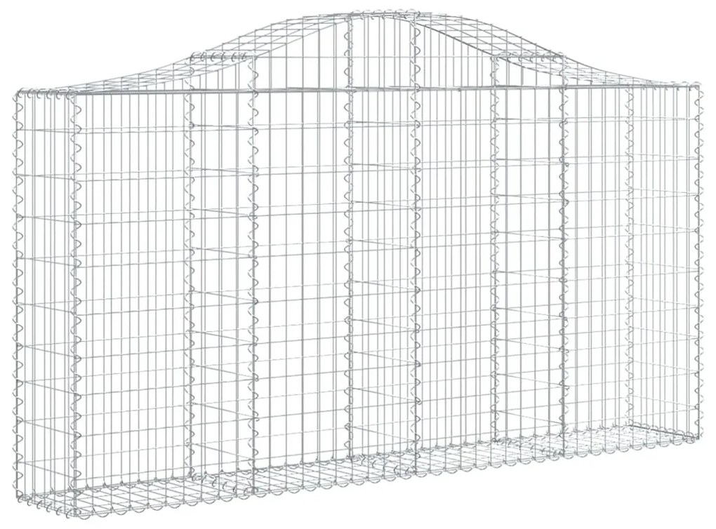 8 db íves horganyzott vas gabion kosár 200x30x100/120 cm
