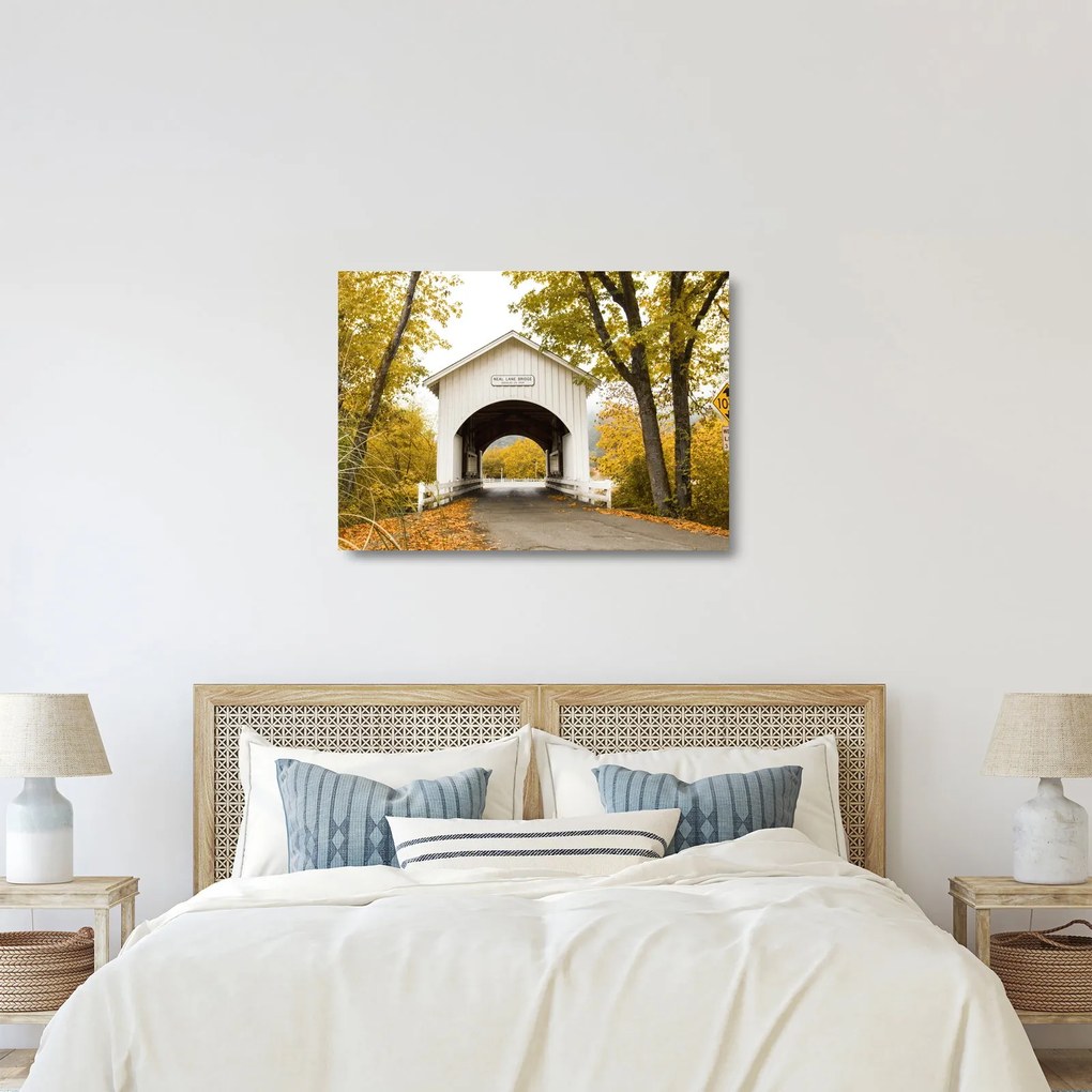 Híd képe Oregonban (üvegen) (70x50 cm)