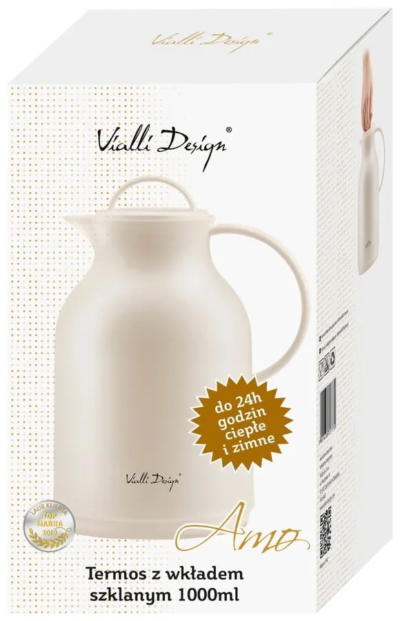 Bézs termosz, 1 l - Vialli Design