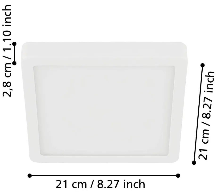 Fehér LED mennyezeti lámpa 21x21 cm FUEVA 5 – EGLO