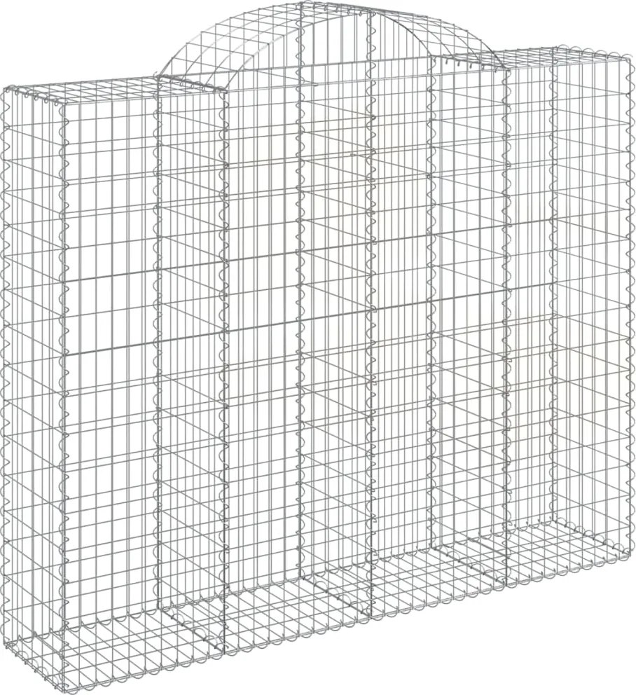 vidaXL íves horganyzott vas gabion kosár 200x50x160/180 cm