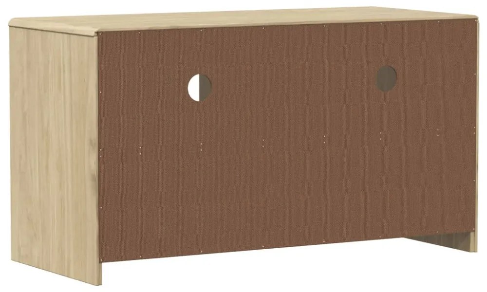 SAUDA tölgyszínű tömör fenyőfa TV-szekrény 99 x 43 x 55 cm