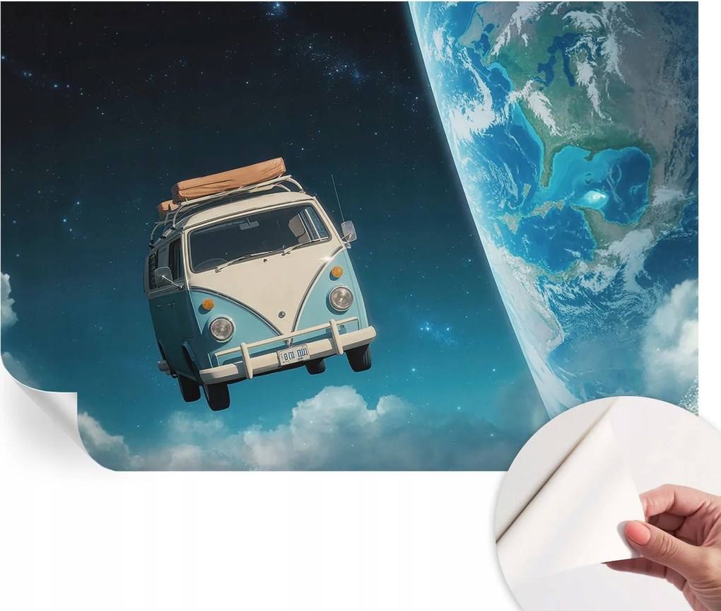 Öntapadós fali fotótapéta Hálószobába Utazás űr 104x70 cm