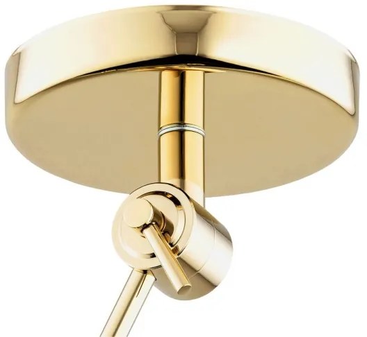 Argon 4895 - Csillár rúdon ZAKYNTOS PLUS 1xE27/15W/230V fehér/arany