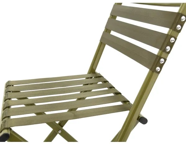 Összecsukható kempingszék háttámlával zöld