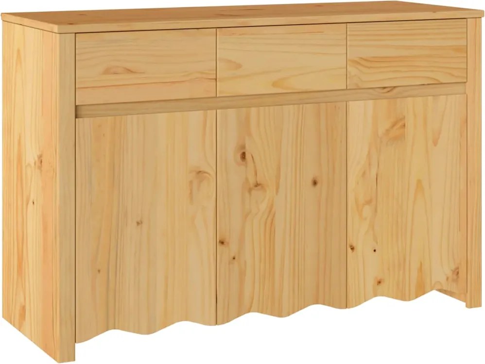 vidaXL Széf Drammen Tölgy színű 114 x 43 x 75,5 cm Tömör fenyőfa